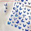 3D Blau Grün Schmetterling Nagelkunst Aufkleber Nagelkunst Dekoration DIY Selbstklebender Nagelaufkleber Nagelkunst Zubehör Maniküre Werkzeug