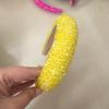 3cm Width Crystal Luxury Girl's Handmade Beaded Hairband Braided Rhinestone Bead Headband