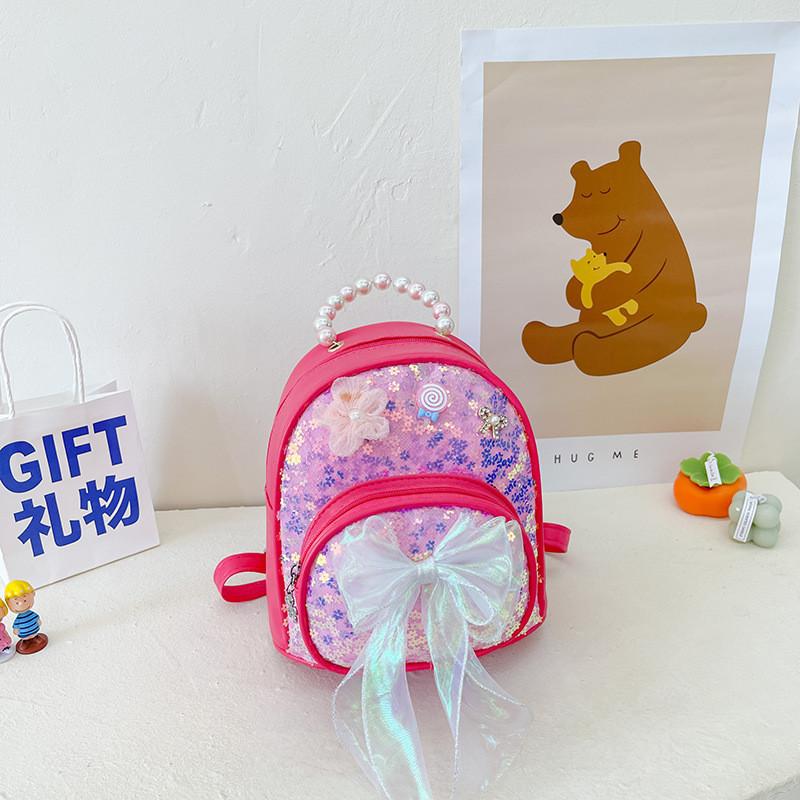 Adorable Mini Backpack For Kids With Cute Bow And Glittery Design Perfect For School And Outings