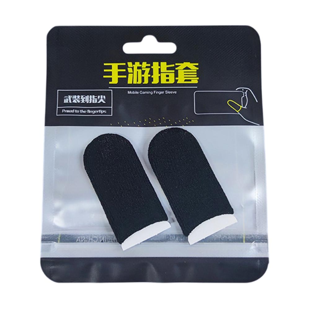 

1Pair Gaming Finger Sleeves Anti-Slip Touchscreen Sweat-Resistant Ultra-Thin Carbon Fiber Finger Cover (24 Needles) D