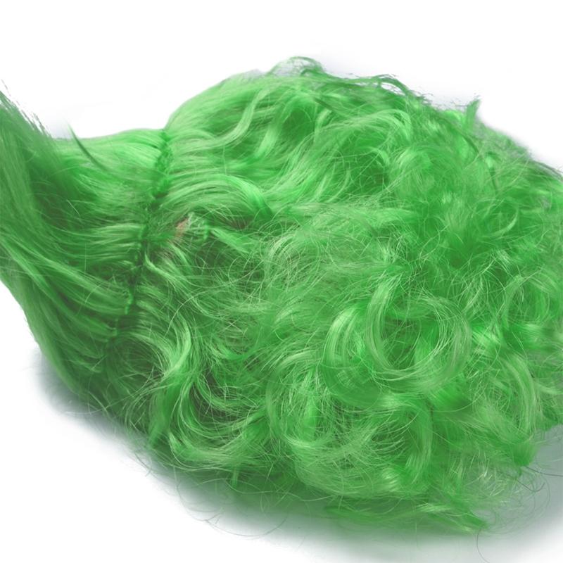 Pet Headdress Kadeře Paruky Kostým Psí Paruky pro Malé Střední Velké Domácí Mazlíčky Párty Zelený Příčesek na Halloweenskou Párty