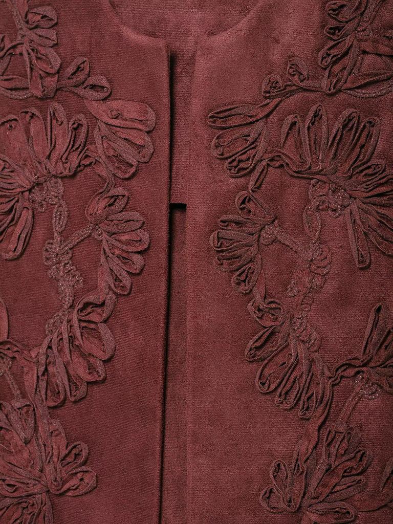 Spring 2025 Women's European & American Style Embroidered Suede Vest