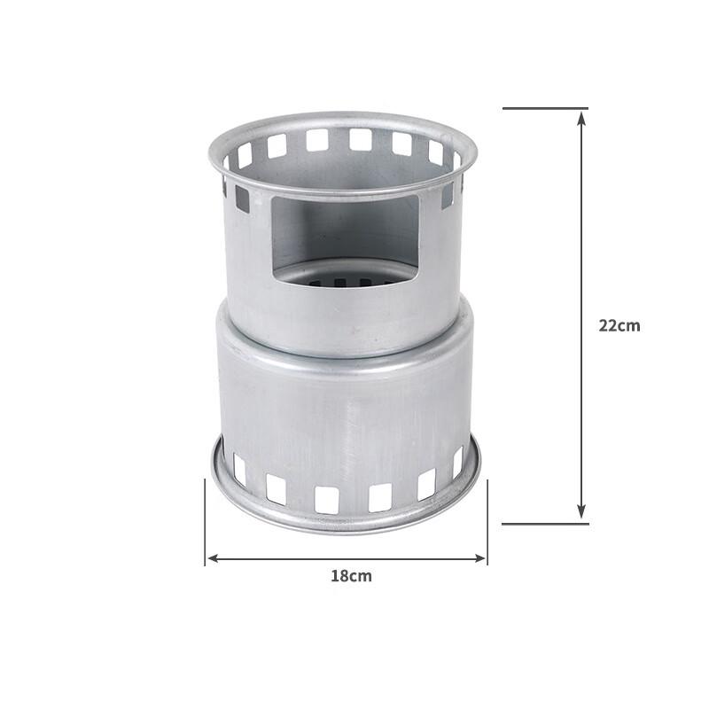 

Portable Outdoor Camping Wood & Charcoal Stove 18*18*22cm