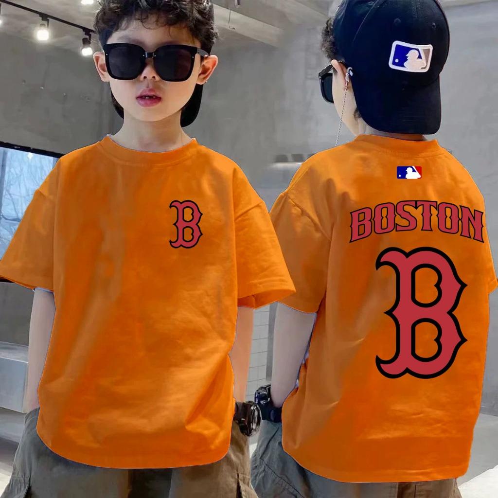 Children's printed letter trendy short sleeved shirt