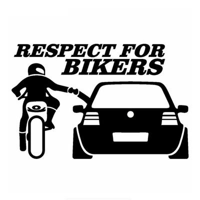 Respect des motards autocollants de voiture autocollants automatiques drôles