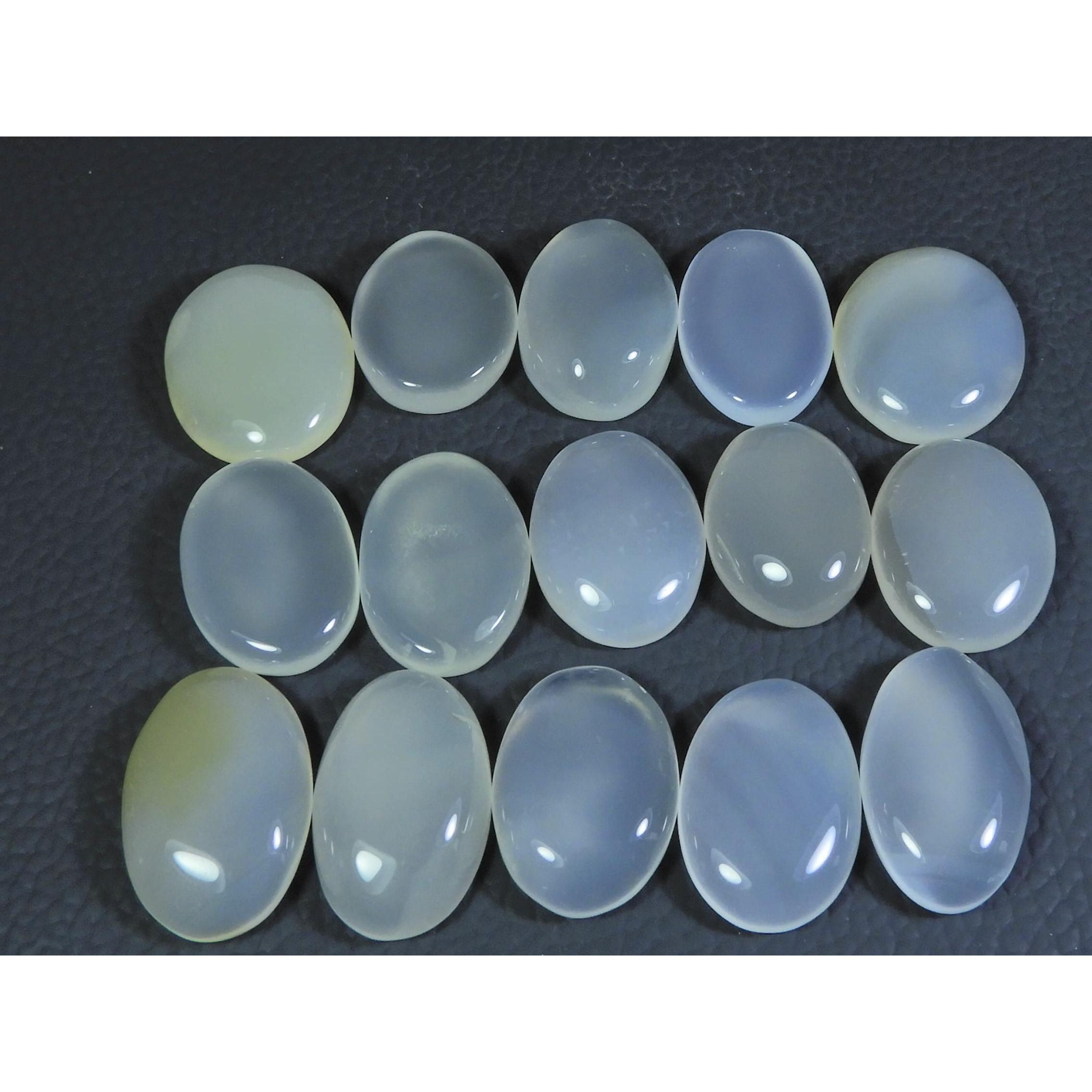 

263Cts. Natural Onyx Agate Ring Size Oval Cabochon Loose Gemstone 15Pcs Lot A-627