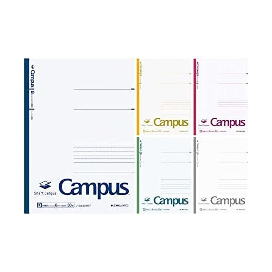 KOKUYO Notebook Smart Campus B5 Dotted B Ruled 5 Color Pack No-GS3CWBTX5 B Ruled (6мм)