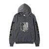 Attack on Titan Freedom Wings Hoodie Unisex Fleece Sweatshirt Survey Corps Logo Gothic Vertical Text Both Sleeves Autumn Winter Pullover