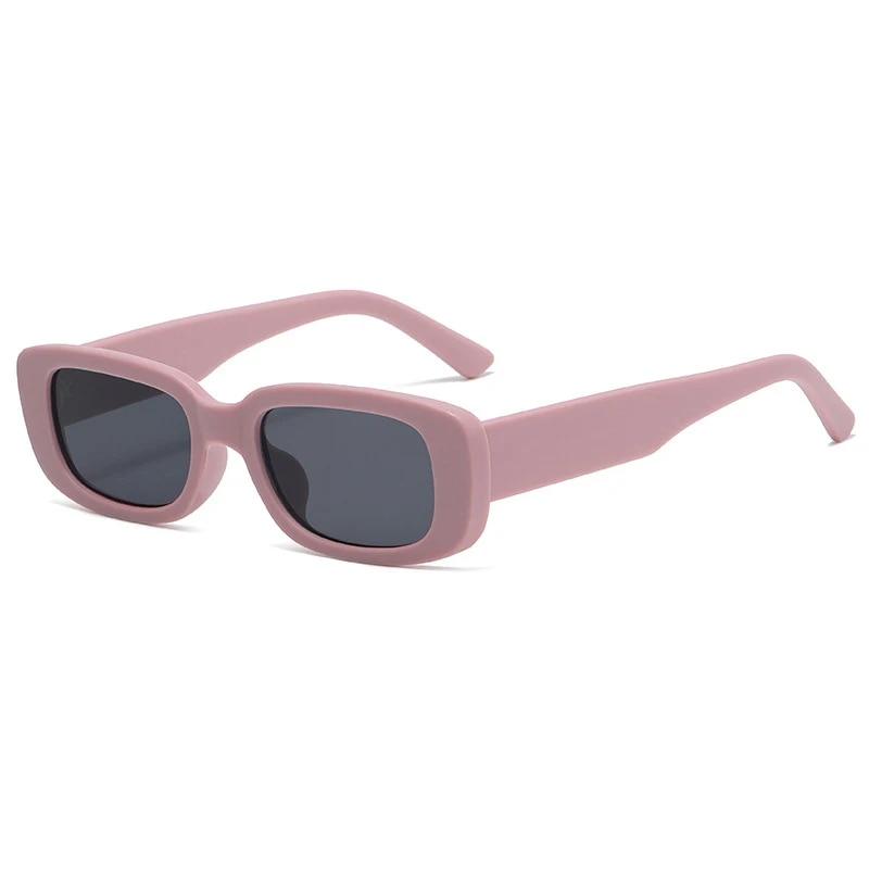 Women Small Rectangle Sunglasses Unisex Vintage Anti-glare UV400 Shades Eyewear Outdoor Riding Car Driving Eye Protection