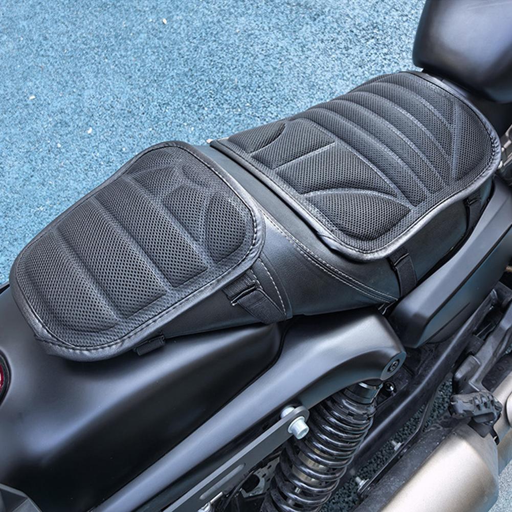 2Pcs Motorcycle Seat Pad Shock-Absorbing 3D Motorcycle Seat Cover Universal Motorcycle Seat Cushion Pad for Riding