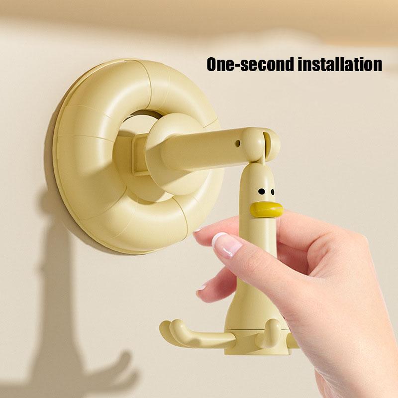 Home Use Suction Cup Six-Finned Fish Rack Kitchen No-Drilling Rice Spoon Pan Holder Small Hanging Shelf Bathroom Towel Hook