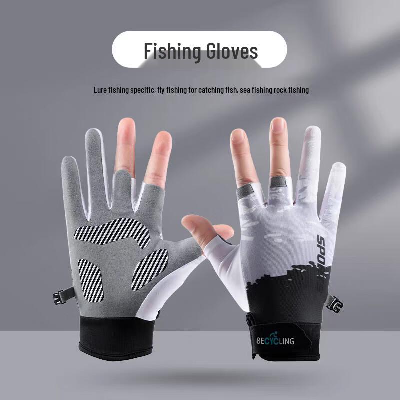 

Унисекс Летние Перчатки из Ледяного Шелка с 3 Пальцами для Защиты от Солнца