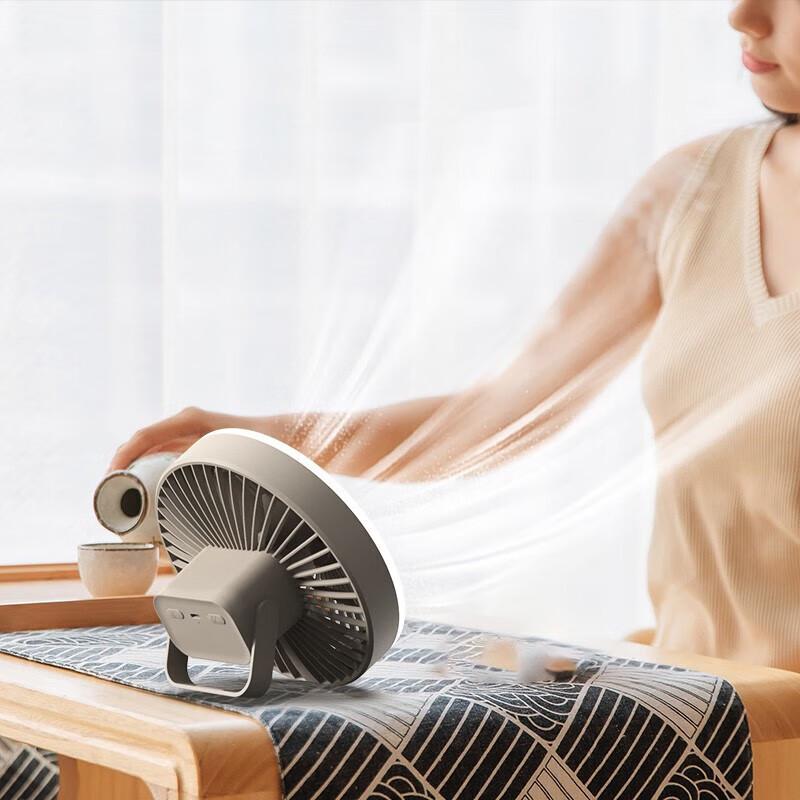 Portable Camping Tripod Fan with LED Light