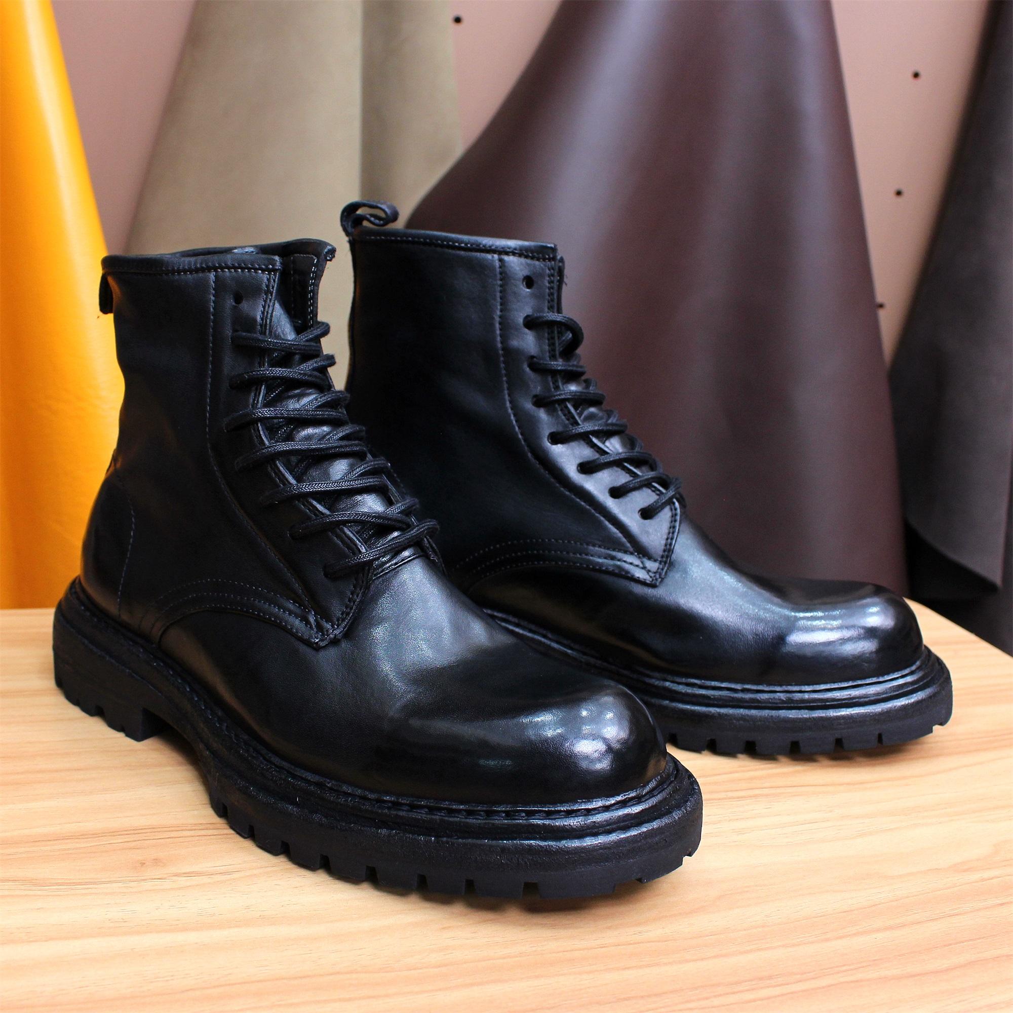 

Ботинки Goodyear ручной работы из лошадиной кожи для мужчин и женщин, на шнуровке, теплые и удобные, высокого класса 46