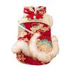 Pet Cat Dog Winter Warm Chinese Style Dress With Button Knot Design Festive New Outfit Small Pets