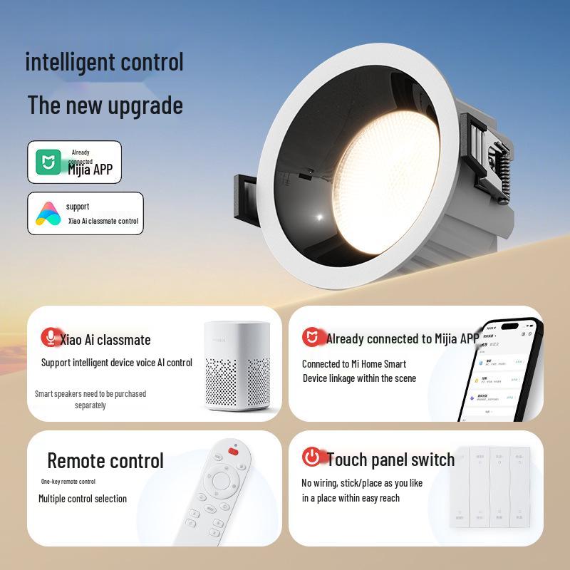 Mijia Smart LED Einbaustrahler: Bluetooth 2.0, Vollspektrum, Integrierte Deckenleuchte für Wohnzimmer