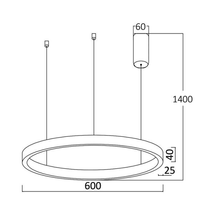 BRAYTRON 2560 Designer LED Pendant Light, Gold, 3in1, 35W, Aluminum