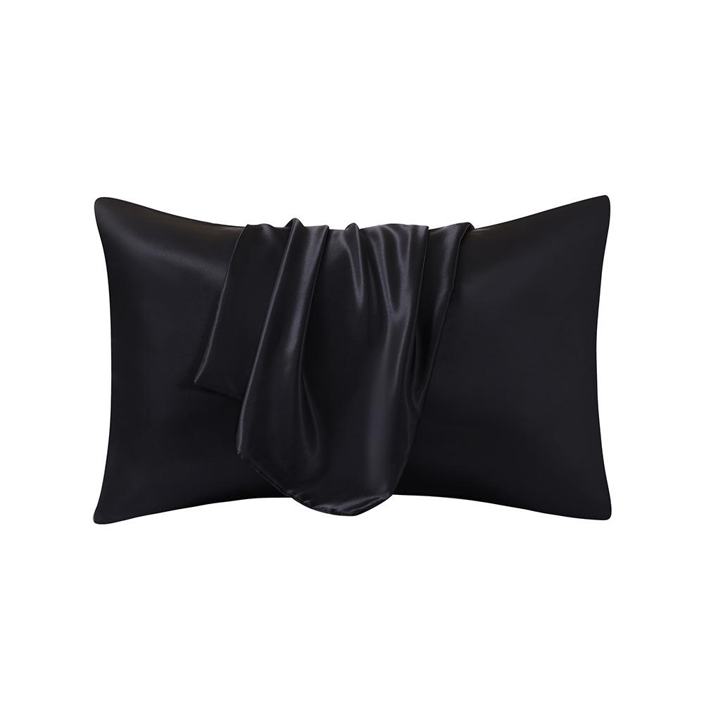 Pillowcase 18*28 Inches Rectangular Silk Pillowcase 2pcs Solid Color