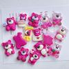 Cute Strawberry Bear Resin Accessories Cream Jelly Diy Phone Case Water Bottle Charm Car Sticker