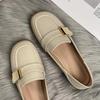Fashion Women's Flat Shoes Apricot Small Leather Shoes 2024 New Platform Loafers Ladies Fashion and Comfortable Work Shoes Zapatos