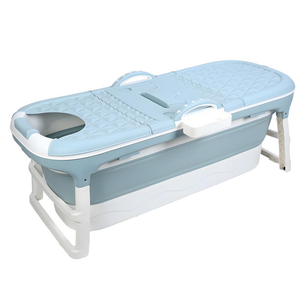Up to 58 Inch Foldable Bathtub for Adults – Large Portable Collapsible Tub, Freestanding Hot & Ice Bath Spa, Easy Fold Design
