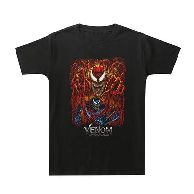 Echtes autorisiertes Venom-Print Herren-T-Shirt Freizeitkleidung Baumwolle Spiderman Pop Kurzarm Locker Übergröße