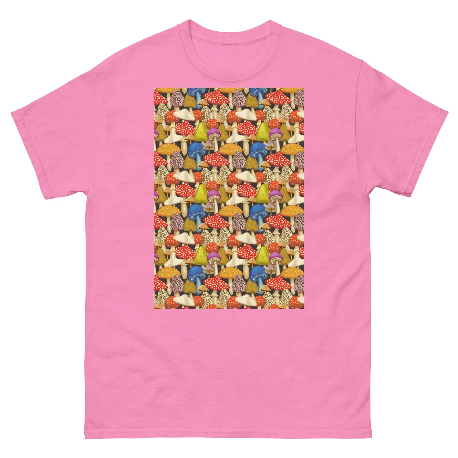 Mushrooms Pattern T Shirt L