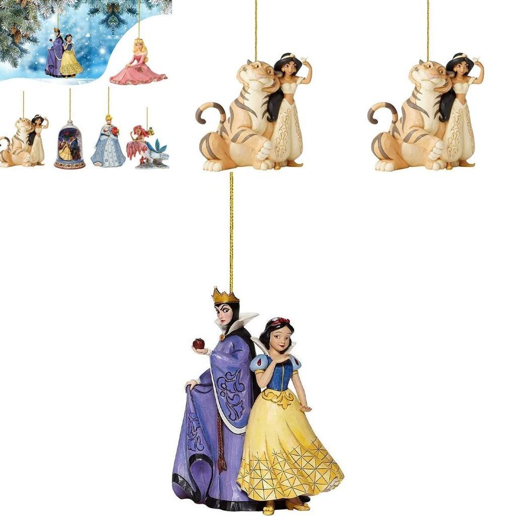 Joyful Christmas Disney Princess Acrylic Pendant Ornaments For Xmas Tree Decor