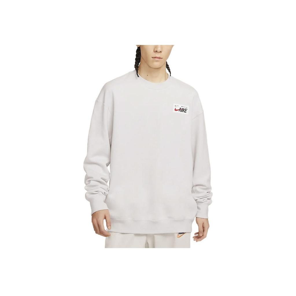 Nike Year Of The Rabbit CNY Collection Sportswear Pullover Crew Neck Sweatshirt With Solid Color Letter Logo Men Sweatshirt Gray FD4059-025