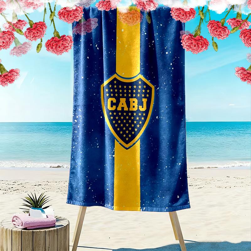 Boca Juniors Print Beach Towel, Large Soft Quick Dry Towel for Beach Camping Swimming