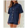 2026 New European & American Women's Casual Solid Denim Jacket