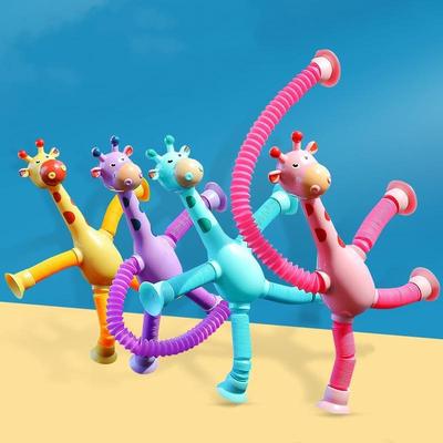 Telescopic Luminous Giraffe Robot Toy – Creative Educational Cartoon for Kids