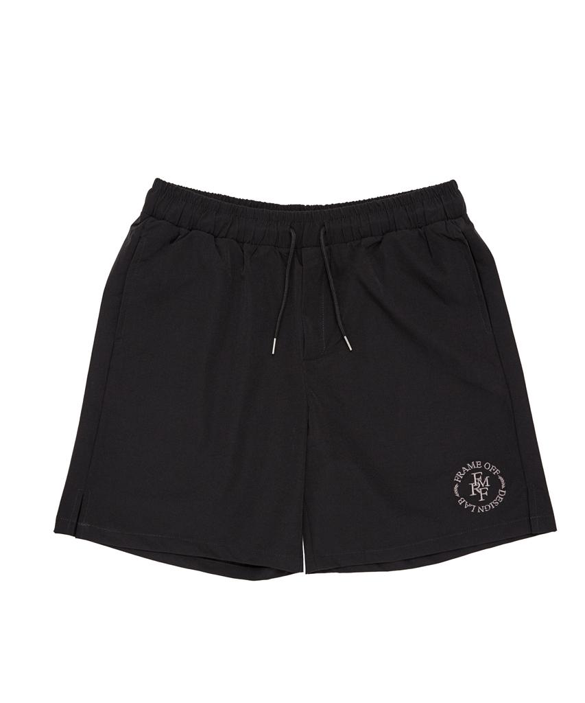FRAME OFF Circle Logo Swim Shorts_Black