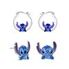 Stylowe i Urocze Kolczyki Sztyfty z Kreskówką Stitch Dla Dzieci i Dorosłych