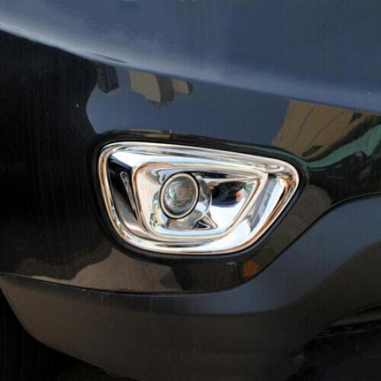 For Jeep Compass 2011-2016 Chrome Front Bumper Fog Light Lamp Cover New