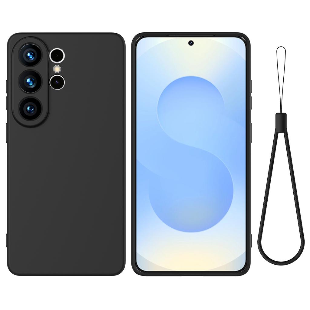 Dla Samsung Galaxy S26 Ultra Etui z Płynnego Silikonu Tylna Pokrywa Telefonu z Paskiem na Rękę