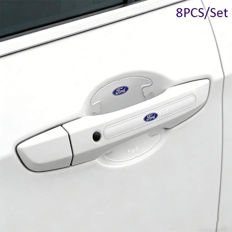 Car Door Handle Protective Sticker Decal Anti‑Scratch Cover for Ford Focus MK3 MK4 Kuga Escape Fiesta Explorer Mondeo F150 F250