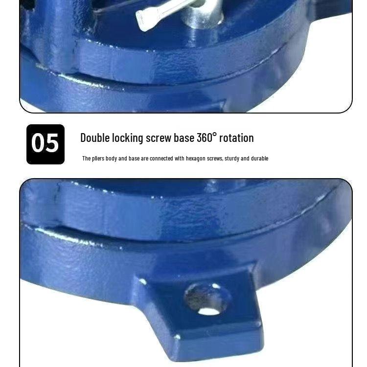 Heavy Duty Rotary Table Vise: 8" Industrial, 6" Household, 5" Small Universal Workbench Vise
