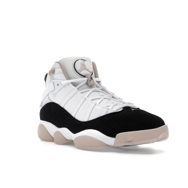 Air Jordan Jordan 6 Rings Fossil Stone Men Sneakers White Black 322992-112