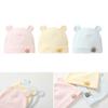 Lovely Newborn Hospital Hat Preemie Boys Girls Beanie Solid with Bear Pattern Infant Baby Hats for Spring Autumn Gift