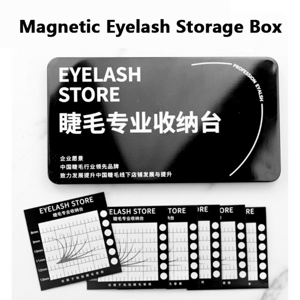 

Reusable 6Pcs Magnetic Eyelash Display Board False Eyelash Holder Case Eyelash Extension