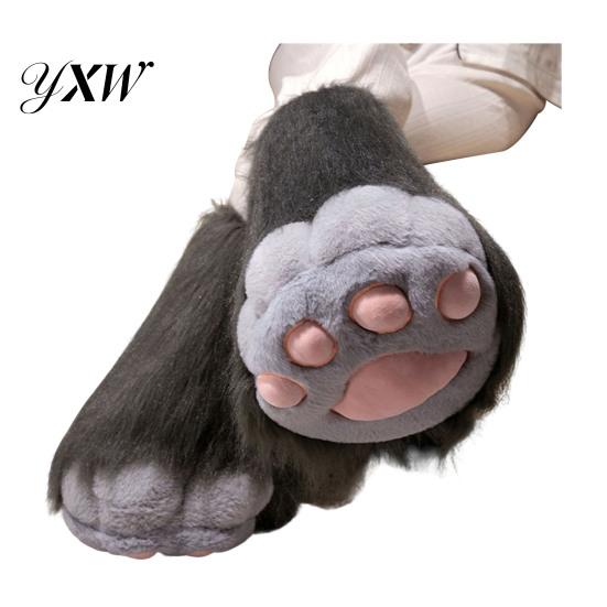 Plush Animal Paw Gloves 1Pc Glove Boot Furry Shoe Fuzzy Cute Cosplay Paws Cat Accessories for Costume Parties Theme