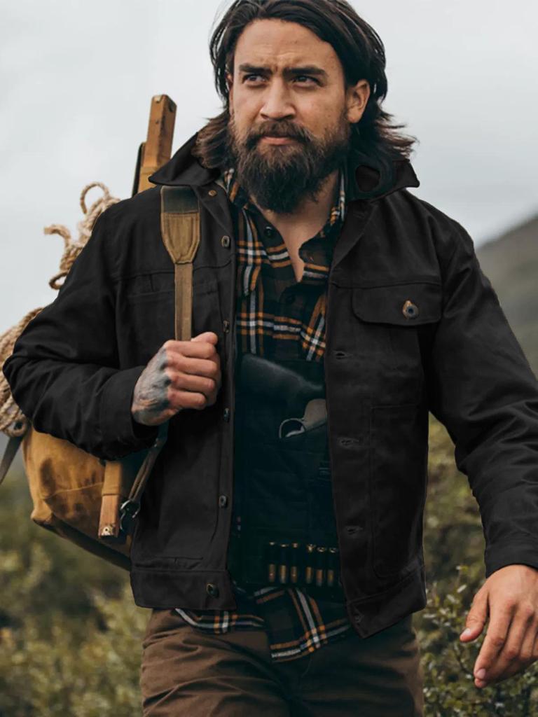 Frühjahr 2025 Herren Retro Mehrknopf Mehrtaschen Klassische Strickjacke Jacke