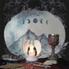 Tarot Tablecloth Moon Mountain Astrology Altars Cloth Divinations Card Table Cloth Tapestry Witchcrafts Supplies