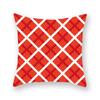 Simple Red Geometric Printing Pattern Cushion Cover Home Living Room Sofa Decoration Square Polyester Pillow