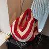 Niche woven lazy wind shoulder bag women's new holiday beach bag large-capacity commuter bag