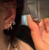 Colorful Rhinestone Ear Cuffs: Niche Simple Style Versatile Earrings for Women
