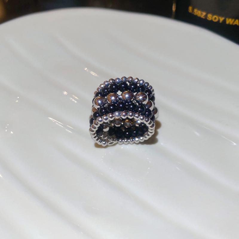 Luxury Geometric Zirconia Open Ring - Elegant and Versatile Hand Jewelry