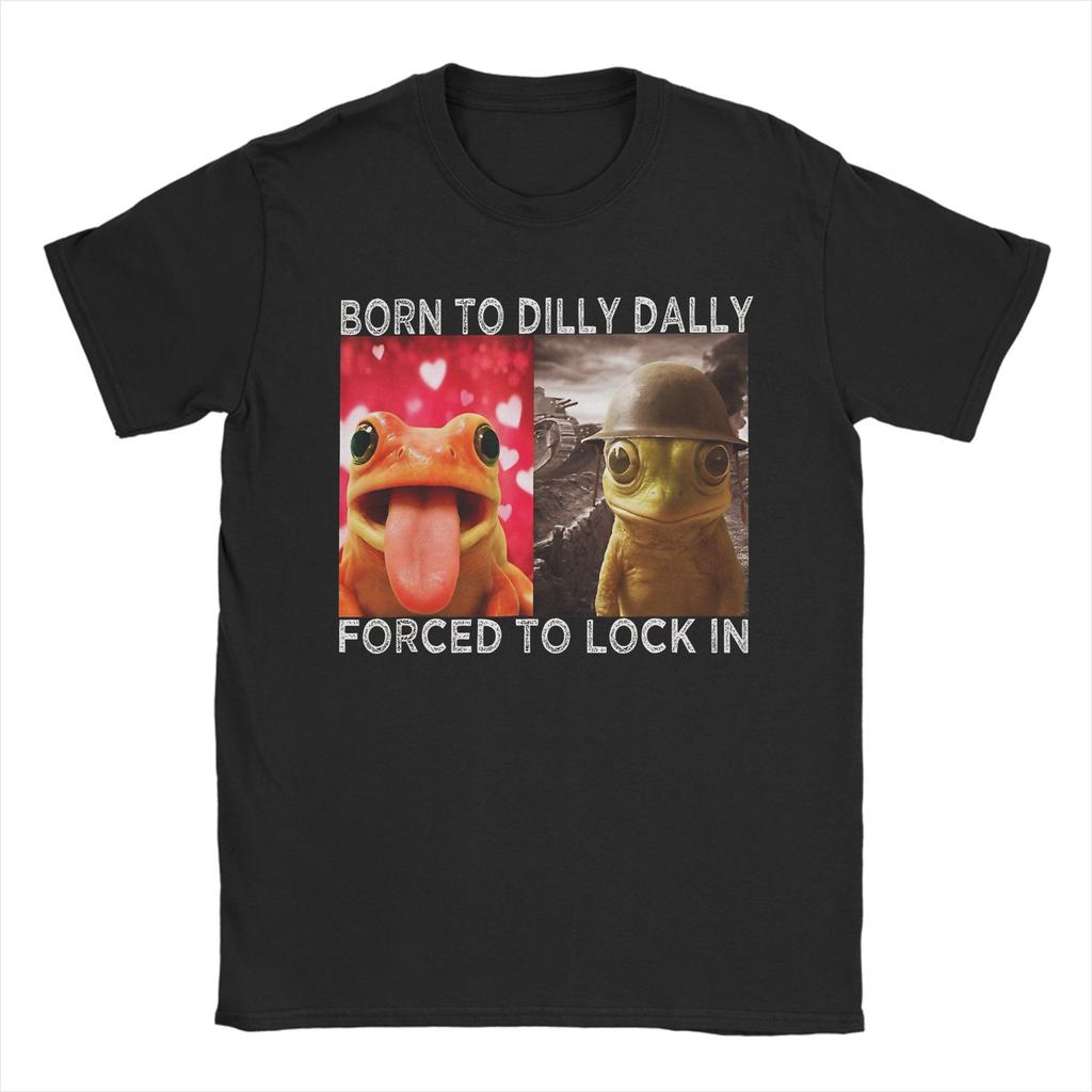Born To Dilly Dally Forced To Lock In Tshirts Unisex Unisex Funny Cat Casual Pure Cotton Tee Shirt Short Sleeve T Shirts Clothing