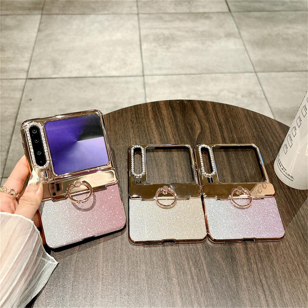 For Huawei Pura X Case Glitter Design Rhinestone Decor Hard PC Phone Cover